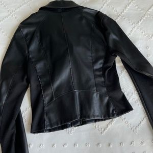 Black faux leather jacket